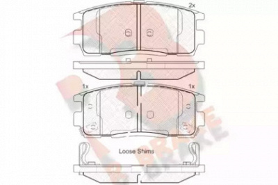 R BRAKE rb1799 -  Комплект тормозных колодок, дисковый тормоз